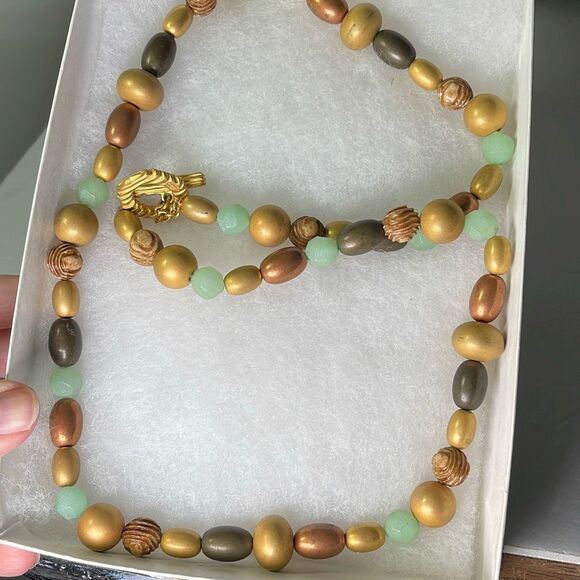 Givenchy long 30” mixed media beaded necklace. - Picture 1 of 10